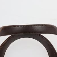 LOEWE ロエベ ハンドバッグ レザー ダークブラウン ゴールド金具【本物保証】