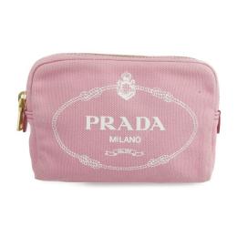 PRADA プラダ ポーチ 1NA021 キャンバス ピンク 【本物保証】