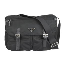 PRADA プラダ ショルダーバッグ BT1738 ナイロン レザー ブラック 【本物保証】