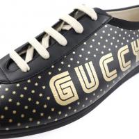 GUCCI グッチ スニーカー 519723 レザー ブラック 【本物保証】