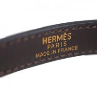 HERMES エルメス ブレスレット レザー ダークブラウン 【本物保証】