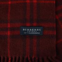 BURBERRY バーバリー マフラー カシミヤ100% ボルドー系 【本物保証】