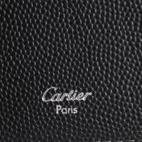 CARTIER カルティエ 二つ折り財布 L3000770 レザー ブラック 【本物保証】