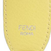 FENDI フェンディ ショルダーストラップ パイソン レザー ブラウン系 イエ【本物保証】