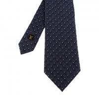 LOUIS VUITTON ルイ ヴィトン ネクタイ シルク ネイビー系 【本物保証】