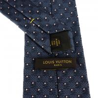 LOUIS VUITTON ルイ ヴィトン ネクタイ シルク ネイビー系 【本物保証】