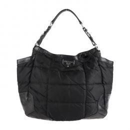 PRADA プラダ ショルダーバッグ ナイロン レザー ブラック 【本物保証】