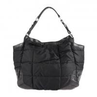 PRADA プラダ ショルダーバッグ ナイロン レザー ブラック 【本物保証】