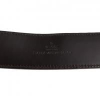 GUCCI グッチ ベルト 114984 レザー ダークブラウン 【本物保証】