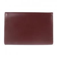 CARTIER カルティエ 三つ折り財布 レザー ボルドー 【本物保証】