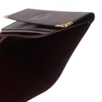 CARTIER カルティエ 三つ折り財布 レザー ボルドー 【本物保証】