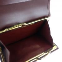 CARTIER カルティエ 三つ折り財布 レザー ボルドー 【本物保証】