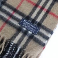 BURBERRY バーバリー マフラー カシミヤ ベージュ 【本物保証】