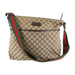 GUCCI グッチ ショルダーバッグ 189751 GGキャンバス レザー ベー【本物保証】