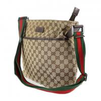 GUCCI グッチ ショルダーバッグ 189751 GGキャンバス レザー ベー【本物保証】