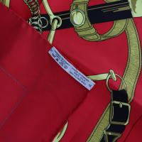 HERMES エルメス スカーフ シルク レッド ゴールド【本物保証】