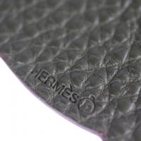 HERMES エルメス その他小物 トゴ ヴォーエプソン パープル系 モスグリー【本物保証】