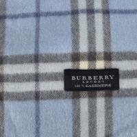 BURBERRY バーバリー マフラー カシミヤ ライトブルー 【本物保証】