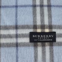 BURBERRY バーバリー マフラー カシミヤ ライトブルー 【本物保証】