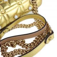 GUCCI グッチ ショルダーバッグ 446744 レザー ゴールド 【本物保証】