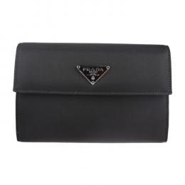 PRADA プラダ 三つ折り財布 M510 ナイロン レザー NERO 【本物保証】