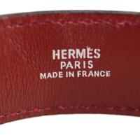 HERMES エルメス ブレスレット レザー ボルドー シルバー金具【本物保証】