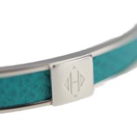 HERMES エルメス バングル メタル リザード シルバー エメラルドグリーン【本物保証】