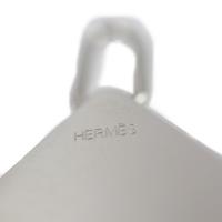 HERMES エルメス ネックレス メタル レザー シルバー ブラック【本物保証】