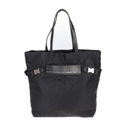 PRADA プラダ トートバッグ 1BG211 ナイロン レザー ブラック 【本物保証】