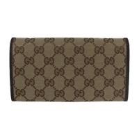 GUCCI グッチ 長財布 244946 GGキャンバス レザー ベージュ ブラ【本物保証】