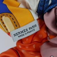 HERMES エルメス その他アクセサリー - シルク100% オレンジ系 マル【本物保証】