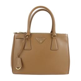 PRADA プラダ ハンドバッグ 1BA863 レザー キャメル 【本物保証】