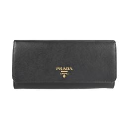 PRADA プラダ 二つ折り財布 1MH132 レザー NERO 【本物保証】