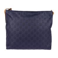 GUCCI グッチ ショルダーバッグ 314529 GGナイロン レザー ネイビ【本物保証】