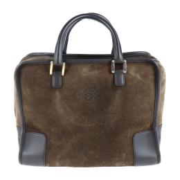 LOEWE ロエベ ハンドバッグ スウェード レザー ブラウン系 【本物保証】