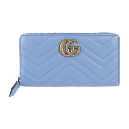 GUCCI グッチ 長財布 443123 525040 カーフ ブルー系 【本物保証】