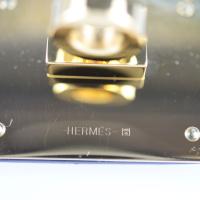 HERMES エルメス ブレスレット ボックスカーフ ブラック ゴールド金具【本物保証】