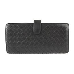 BOTTEGAVENETA ボッテガヴェネタ 二つ折り財布 レザー ブラック 【本物保証】