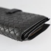 BOTTEGAVENETA ボッテガヴェネタ 二つ折り財布 レザー ブラック 【本物保証】