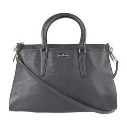 COACH コーチ トートバッグ F35185 レザー ダークネイビー ゴールド【本物保証】