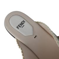 FENDI フェンディ サンダル キャンバス グリーン系 ブラウン系【本物保証】