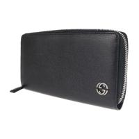 GUCCI グッチ 長財布 408801 レザー ブラック シルバー金具【本物保証】