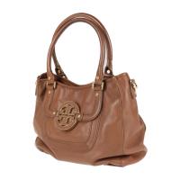 Tory Burch トリーバーチ ハンドバッグ レザー ブラウン ゴールド金具【本物保証】