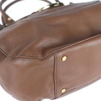 Tory Burch トリーバーチ ハンドバッグ レザー ブラウン ゴールド金具【本物保証】