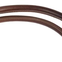 Tory Burch トリーバーチ ハンドバッグ レザー ブラウン ゴールド金具【本物保証】