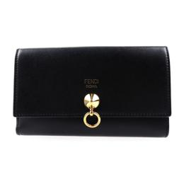 FENDI フェンディ 二つ折り財布 8M0383 レザー ブラック 【本物保証】