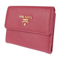 PRADA プラダ 二つ折り財布 1MH350 サフィアーノレザー PEONIA【本物保証】