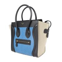 CELINE セリーヌ トートバッグ 167794 パイソン レザー ブラック 【本物保証】