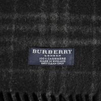 BURBERRY バーバリー マフラー カシミヤ ブラック 【本物保証】