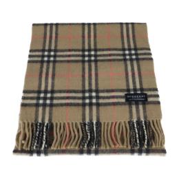 BURBERRY バーバリー マフラー カシミヤ ベージュ 【本物保証】